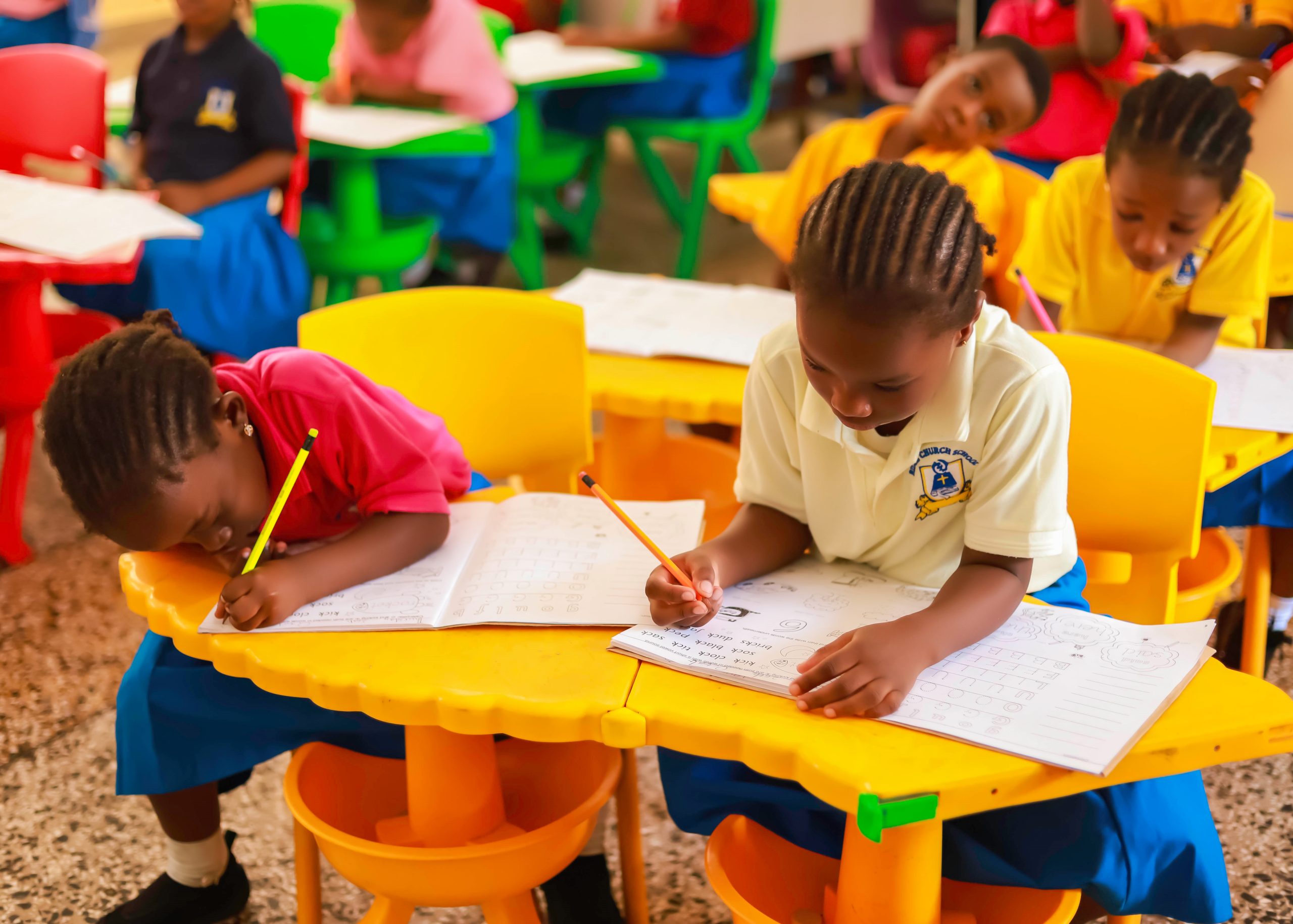 Kindergarten pupils at Ridge Church School